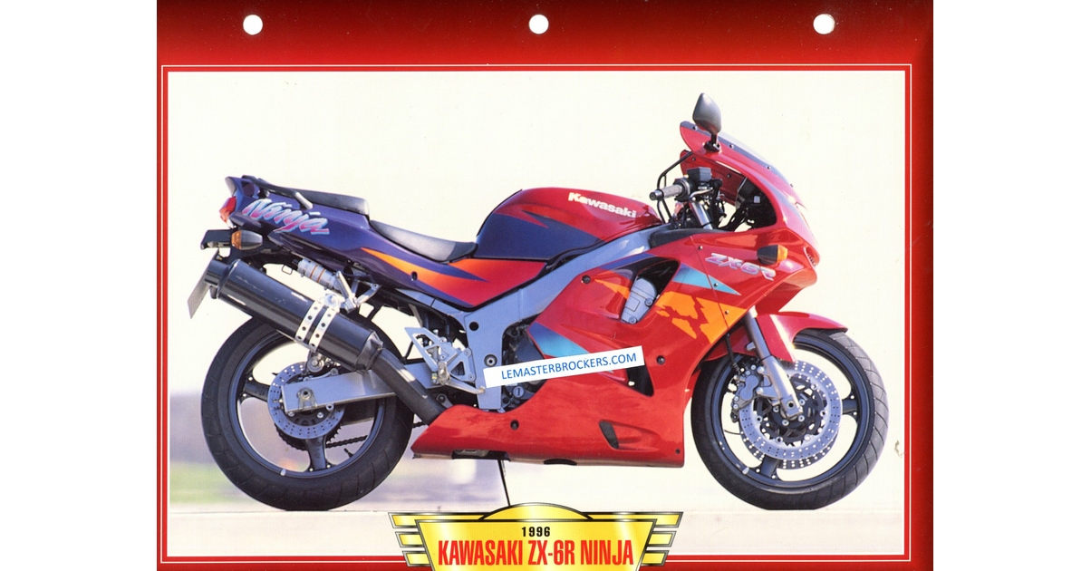 KAWASAKI ZX-6R NINJA ZX6R 1996 - FICHES MOTO COLLECTION